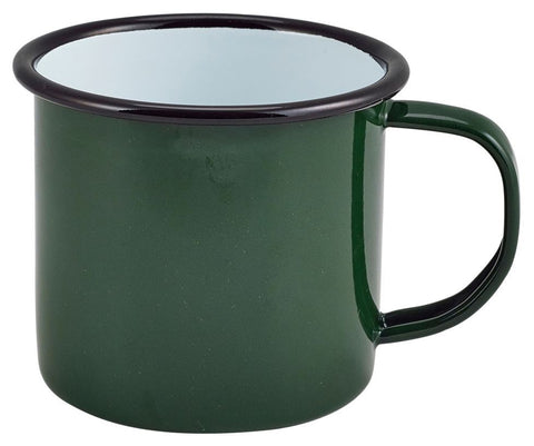 Genware 50018GREEN Enamel Mug Green 36cl/12.5oz