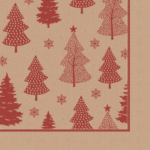 Swantex Calgary Lunch Kraft Napkin 2Ply 1/4Fold - 330x330mm (Pack 1000)