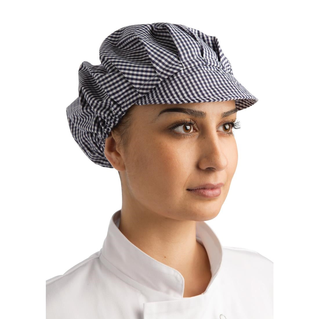 Whites Peaked Unisex Hat Blue and White Check product image