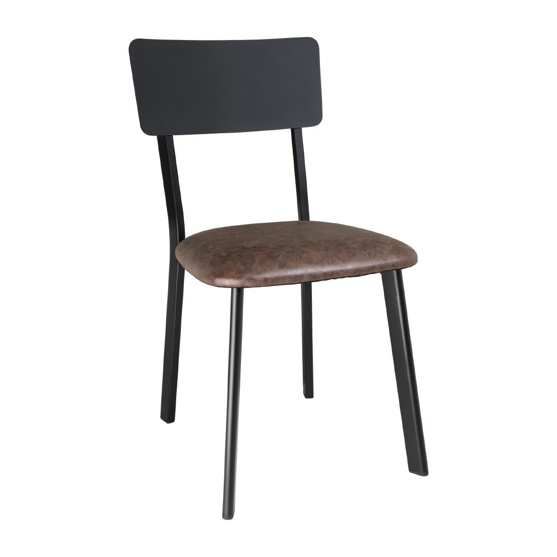 Bolero Metal & PU Side Chairs Vintage Mocha product image