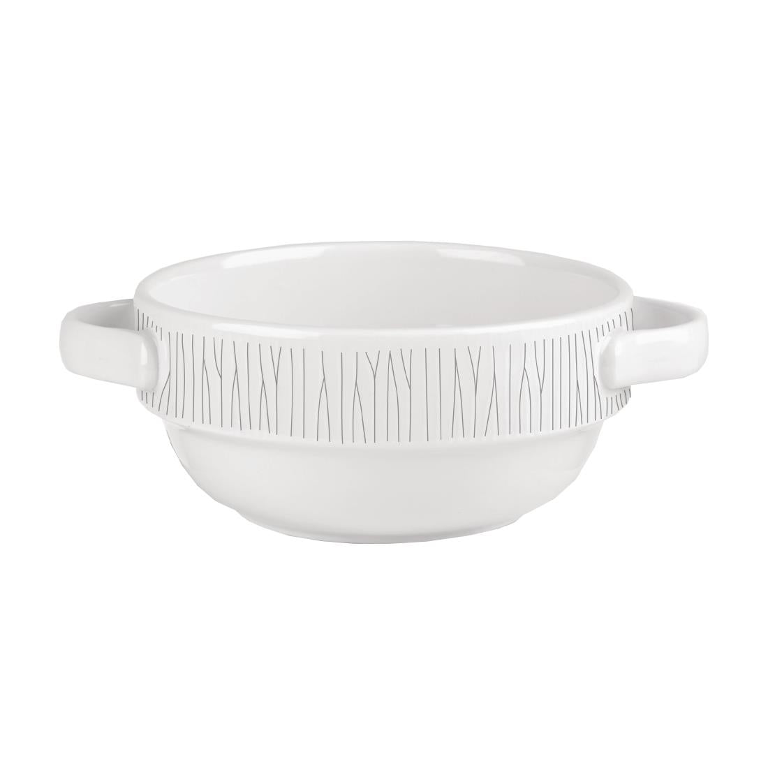 Churchill Bamboo Handled Stacking Soup Bowl product image