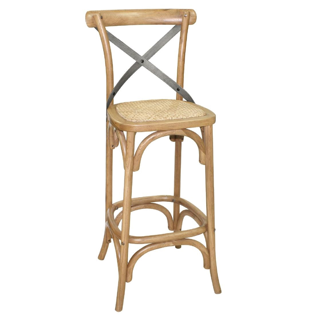 Bolero Wooden Barstool with Backrest product image