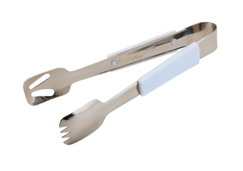 Genware 577-08W Plastic Handle Buffet Tongs White