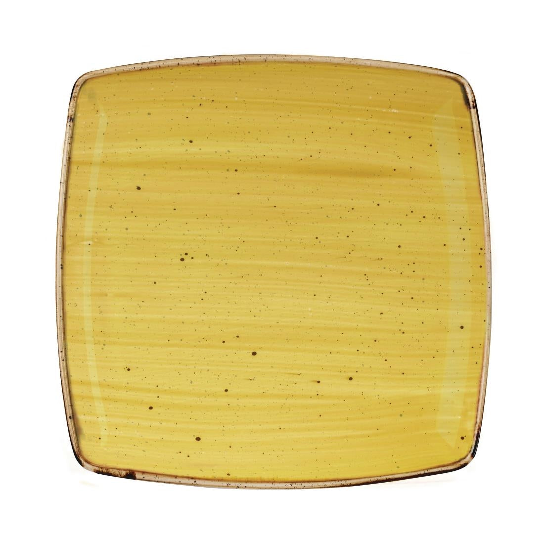 Churchill Stonecast Deep Square Plate Mustard product image