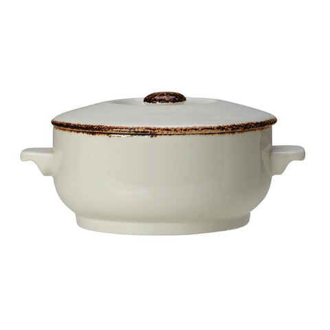 Steelite Brown Dapple Casserole Dish Lid (Pack of 6)