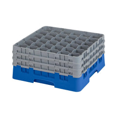 Cambro Camrack 36-Compartment Glass Rack Blue 197mm Max Height