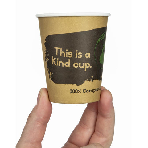 Fiesta Compostable Coffee Cups Single Wall 8oz (Pack of 50)