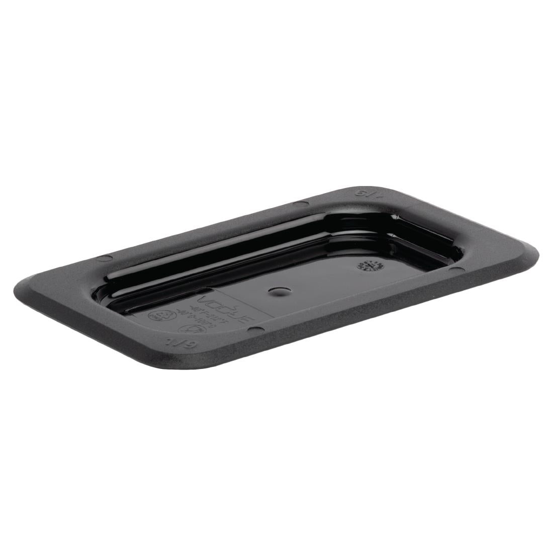 Vogue Polycarbonate 1/9 Gastronorm Lid Black product image