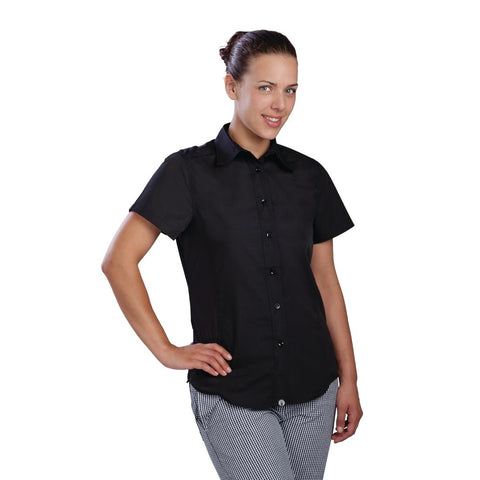 Chef Works Womens Cool Vent Chefs Shirt Black M