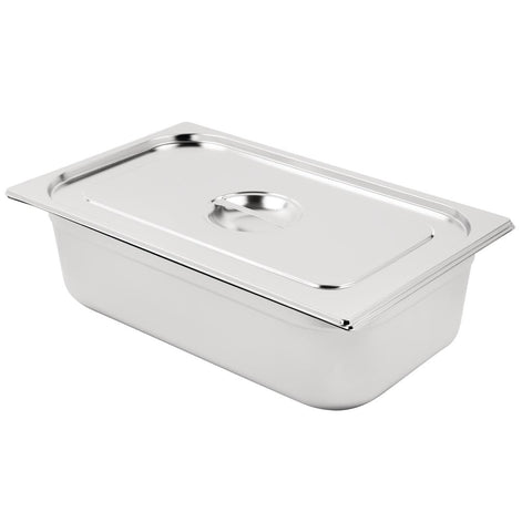 Vogue Stainless Steel 1/1 Gastronorm Tray with Lid