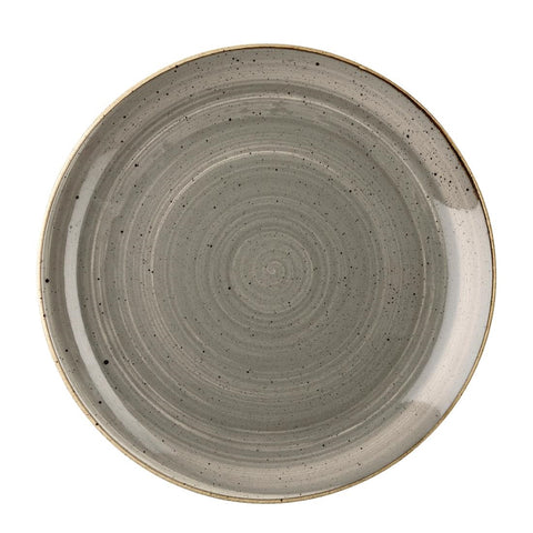 Churchill Stonecast Round Coupe Plate Peppercorn Grey 217mm (Pack of 12)