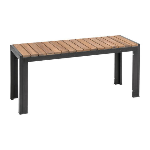 Bolero Rectangular Steel and Acacia Benches product image