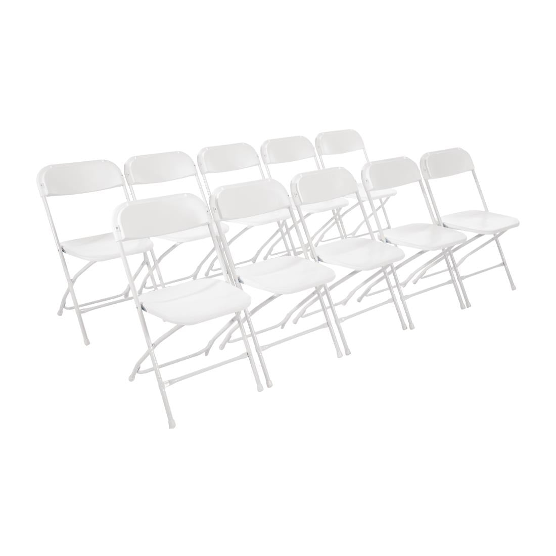Bolero PP Folding Chairs White (Pack of 10) product image