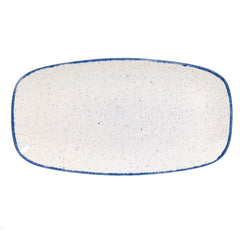 Churchill Stonecast Hints Rectangular Plates Indigo Blue 355mm (Pack of 6)