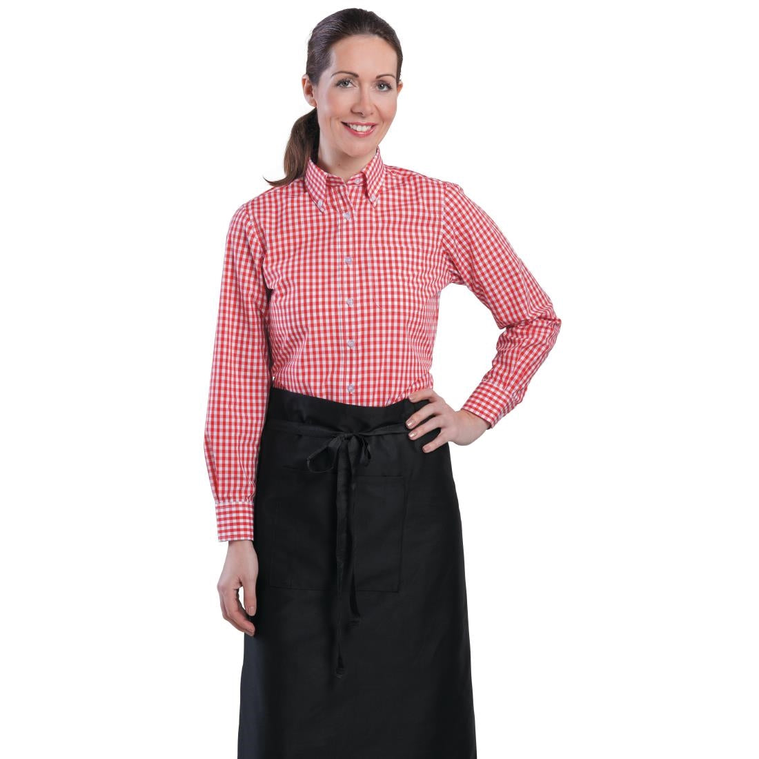 Chef Works Womens Gingham Shirt Red 2XL product image