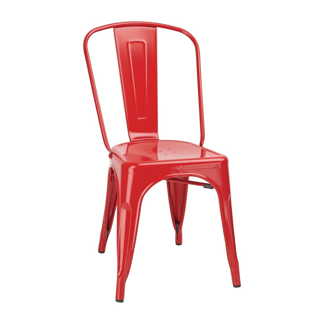 Bolero Bistro Steel Side Chair Red product image