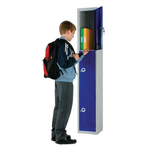 Elite Three Door Padlock Locker Blue product image