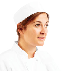Whites Chefs Unisex Skull Cap Polycotton White