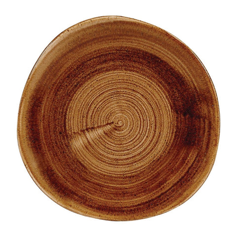 Churchill Stonecast Patina Organic Round Plates Vintage Copper 210mm (Pack of 12)