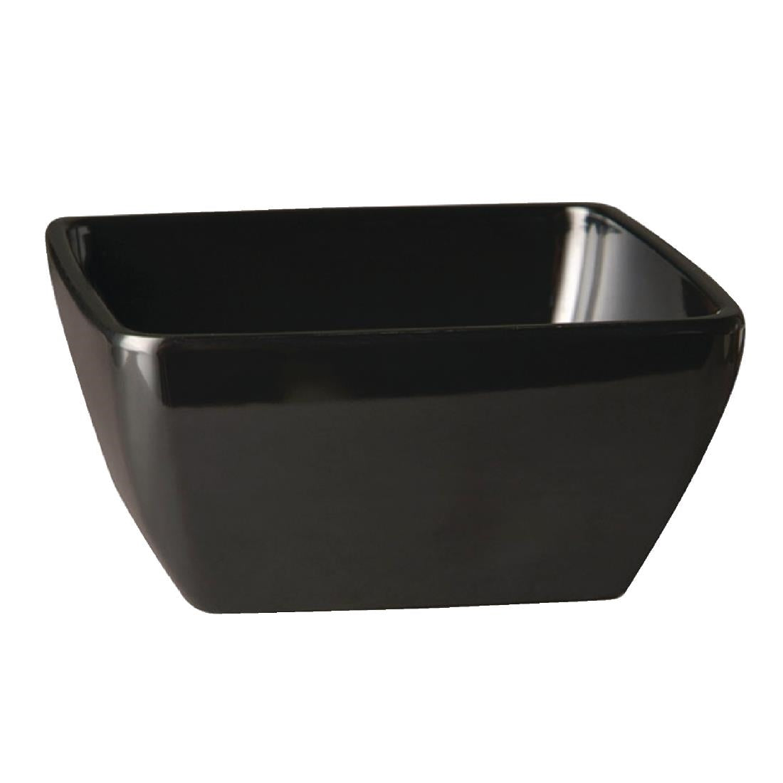 APS Pure Melamine Black Square Bowl 250mm product image
