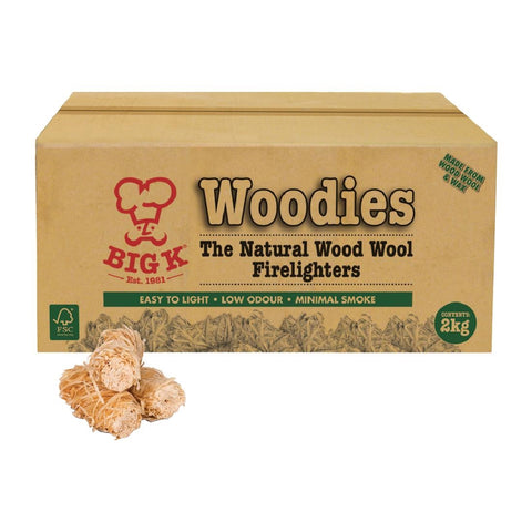 Big K Woodies Natural Wood Wool Firelighters 2Kg