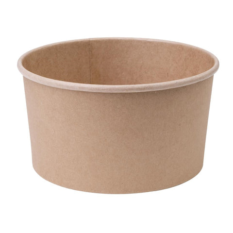 Fiesta Compostable Round Kraft Salad Bowls 1000ml / 35oz (Pack of 300)