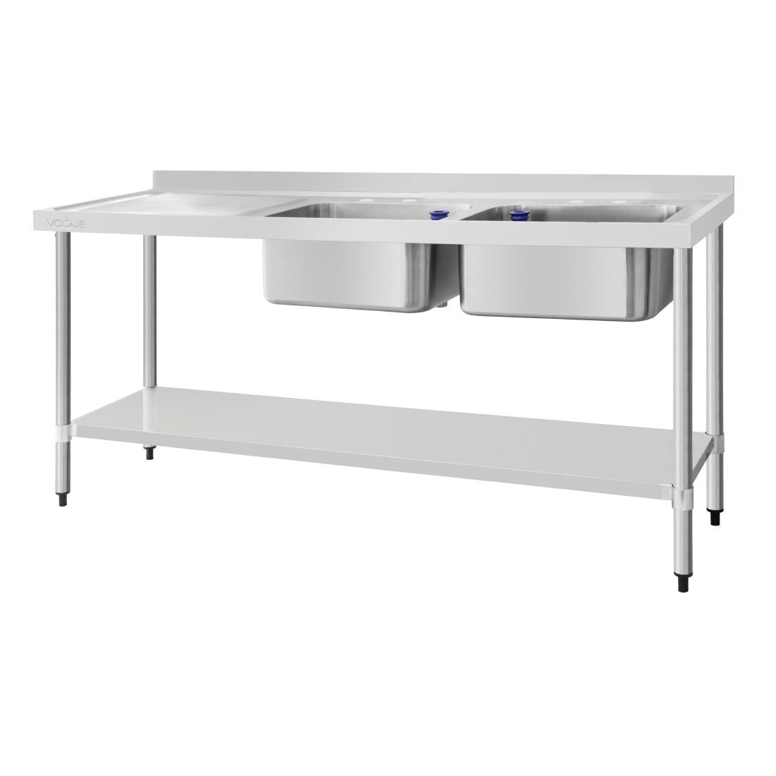 Vogue Double Sink Left Hand Drainer 1800mm product image
