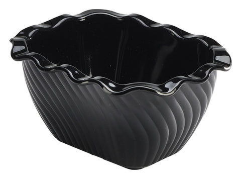 Genware 6968-03 Crock 2.5Lb (1.1Kg) Tulip Black 158X127X89mm
