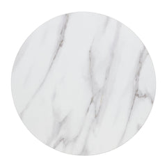 Bolero Pre-Drilled Round Table Top Marble Effect 600mm
