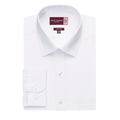 Brook Taverner Mens Rapino Long Sleeve Shirt White 16"