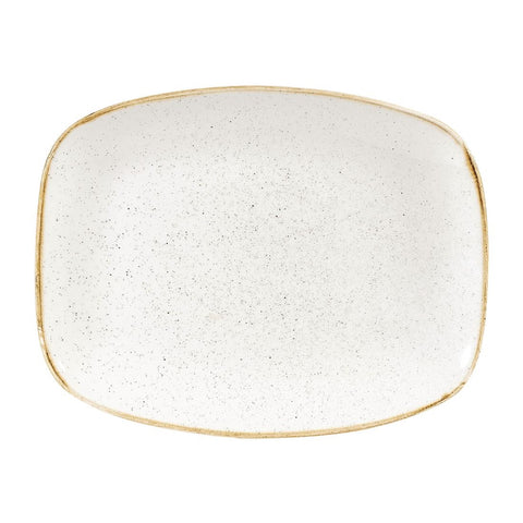 Churchill Stonecast Rectangular Plates Barley White 202 x 261mm