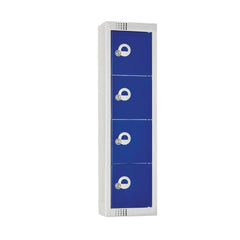 Elite 4-Door Personal Effects Locker with Camlock – Blue