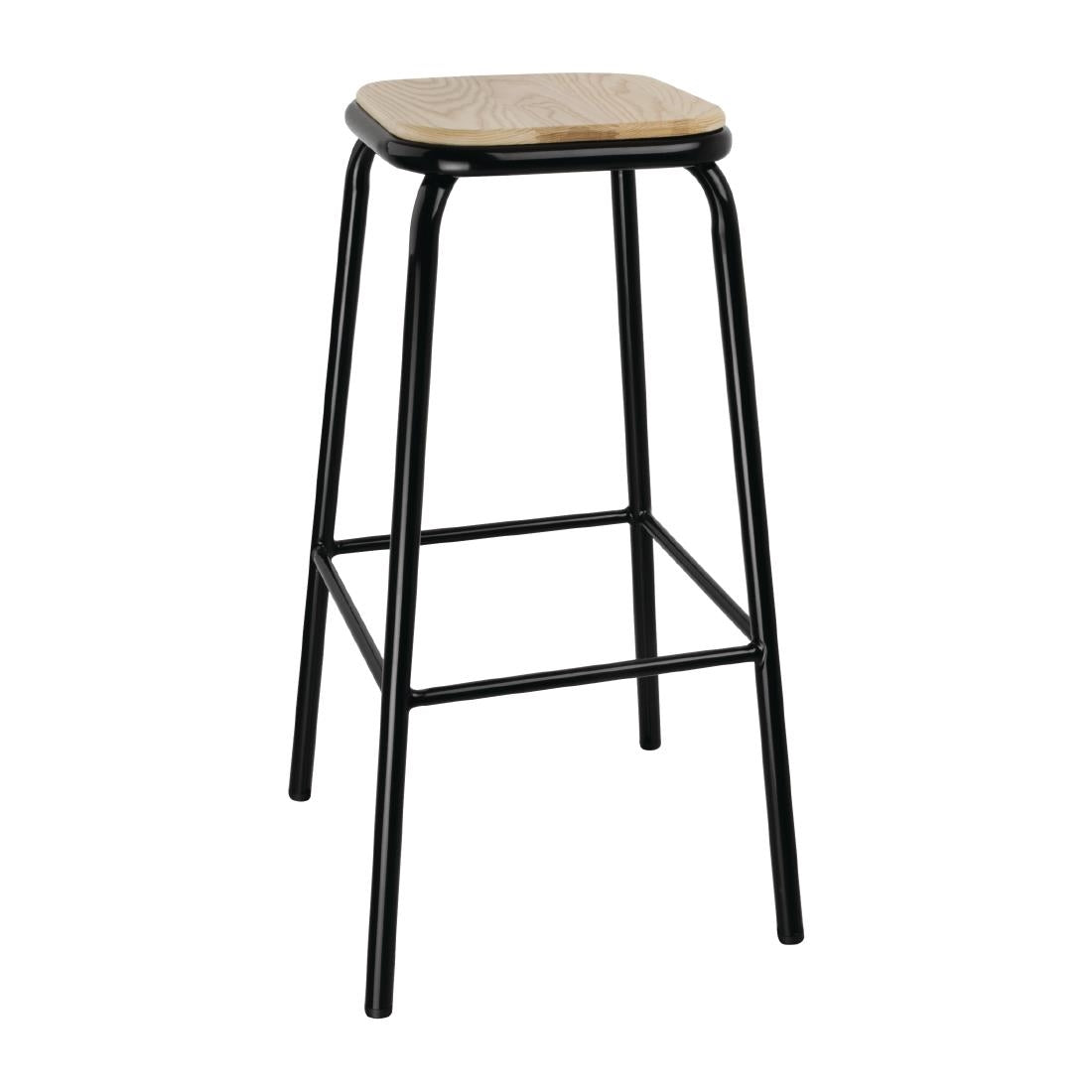 Bolero Cantina High Stools with Wooden Seat product image