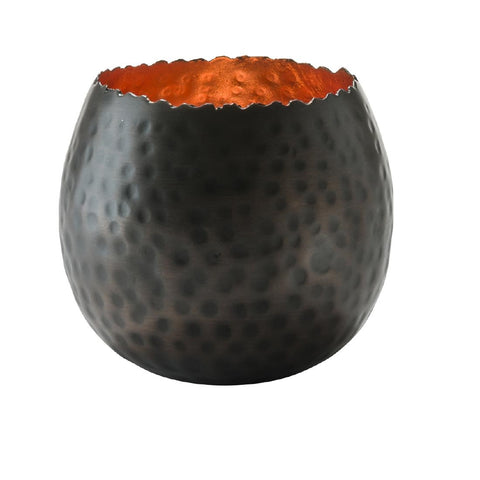 Hollowick Cauldron Hammered Dark Bronze & Copper Leaf Metal Votive 4 (Pack of 12)