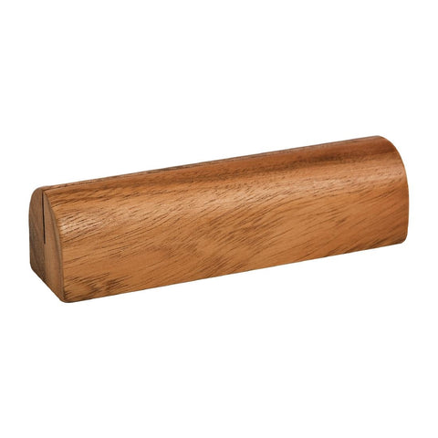 Rounded Acacia Wood Menu Holder