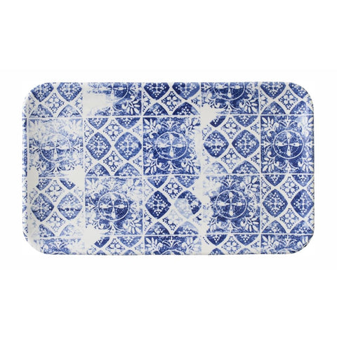 Churchill The Makers Collection Organic Rectangular Platters Porto Blue 179mm (Pack of 12)