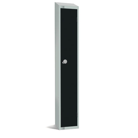 Elite Single Door Electronic Combination Locker with sloping top Black