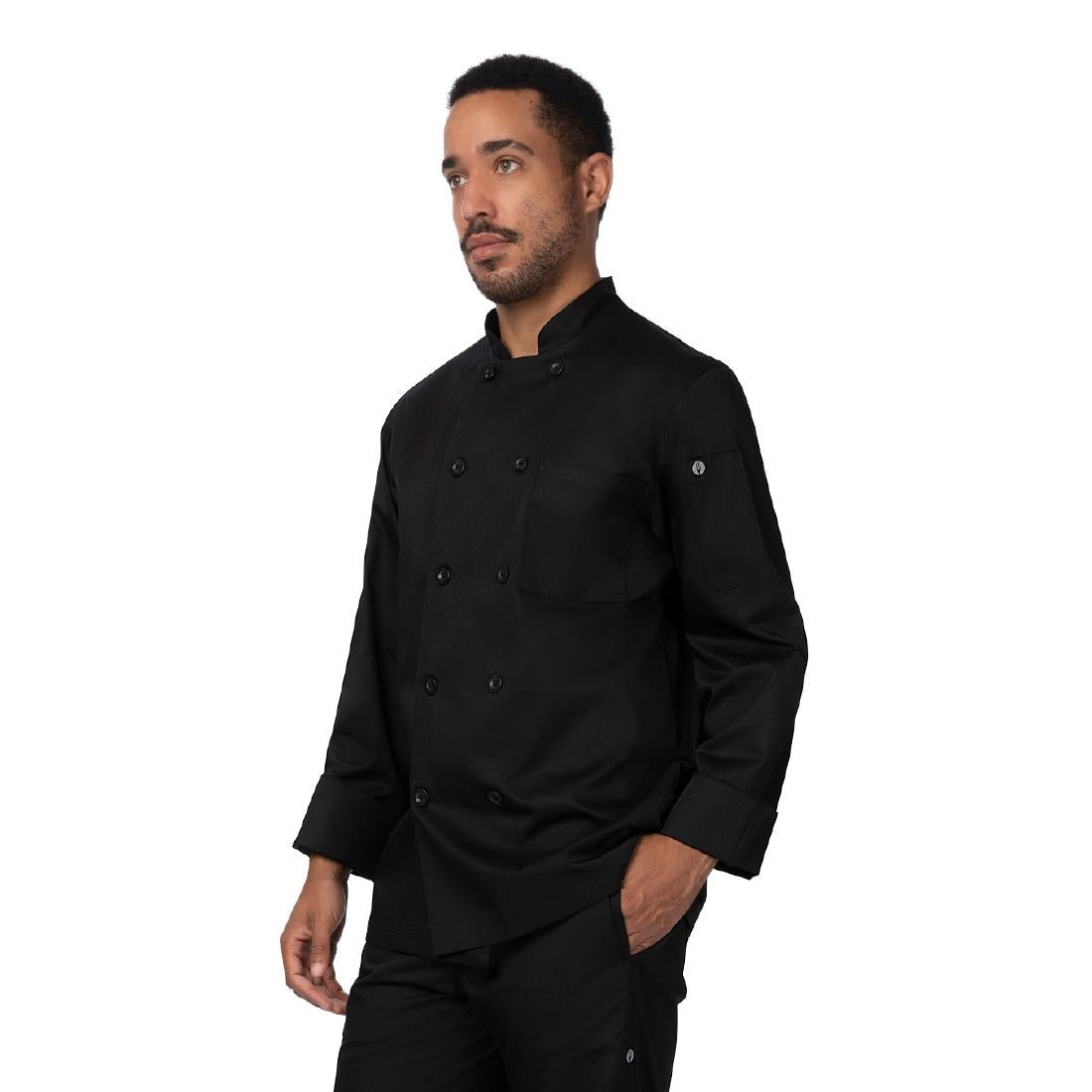 Chef Works Le Mans Recycled Chef Jacket Black product image