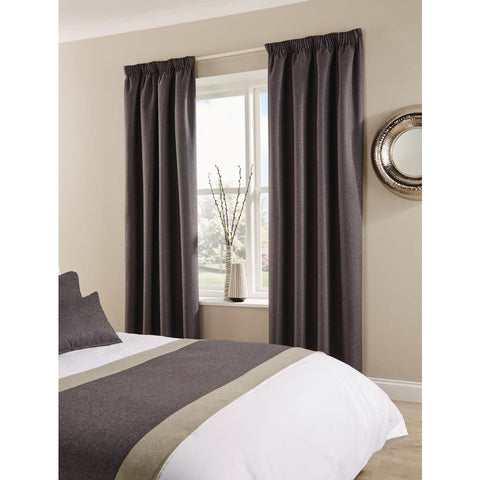 Comfort Tundra Tape Top Curtains Pewter 200 x 229cm