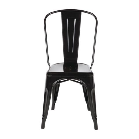 Bolero Bistro Steel Side Chairs Black product image