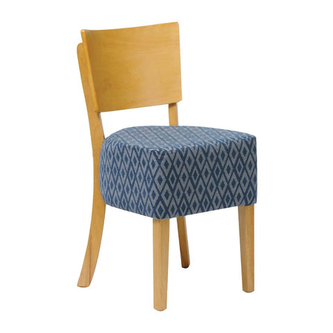 Asti Padded Soft Oak Dining Chair with Black product image