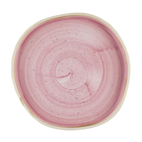 Churchill Stonecast Petal Pink Organic Walled Plates 206mm (Pack of 6)