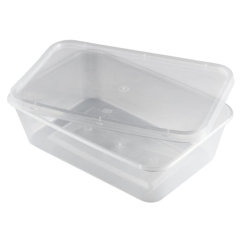 Premium Plastic Takeaway Container with Lid 750ml/26oz (Pack 250)