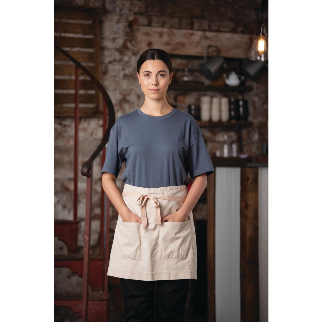 Southside Cotton Canvas Waist Apron Stone product image