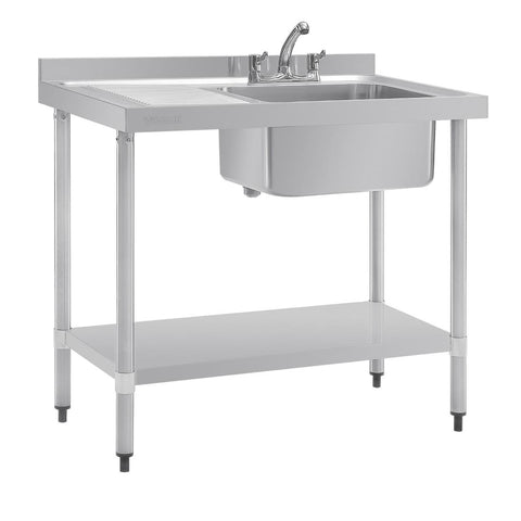 Vogue Single Sink Left Hand Drainer 1000mm