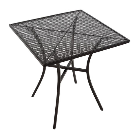 Bolero Black Steel Patterned Square Bistro Table 700mm product image