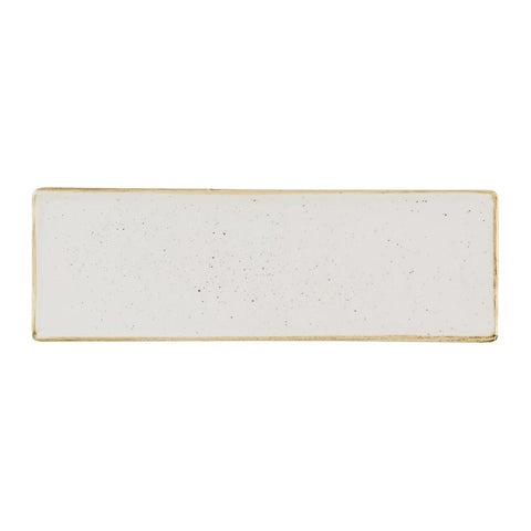 Churchill Stonecast Barley White Oblong Plates 330 x 110mm (Pack of 6)
