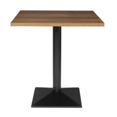 Bolero Complete Square Dining Table 700mm Brown & Black