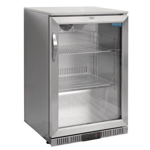 Polar G-Series Back Bar Cooler with Hinged Door Stainless Steel 138Ltr