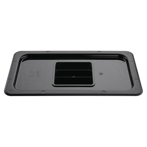 Vogue Polycarbonate 1/3 Gastronorm Lid Black